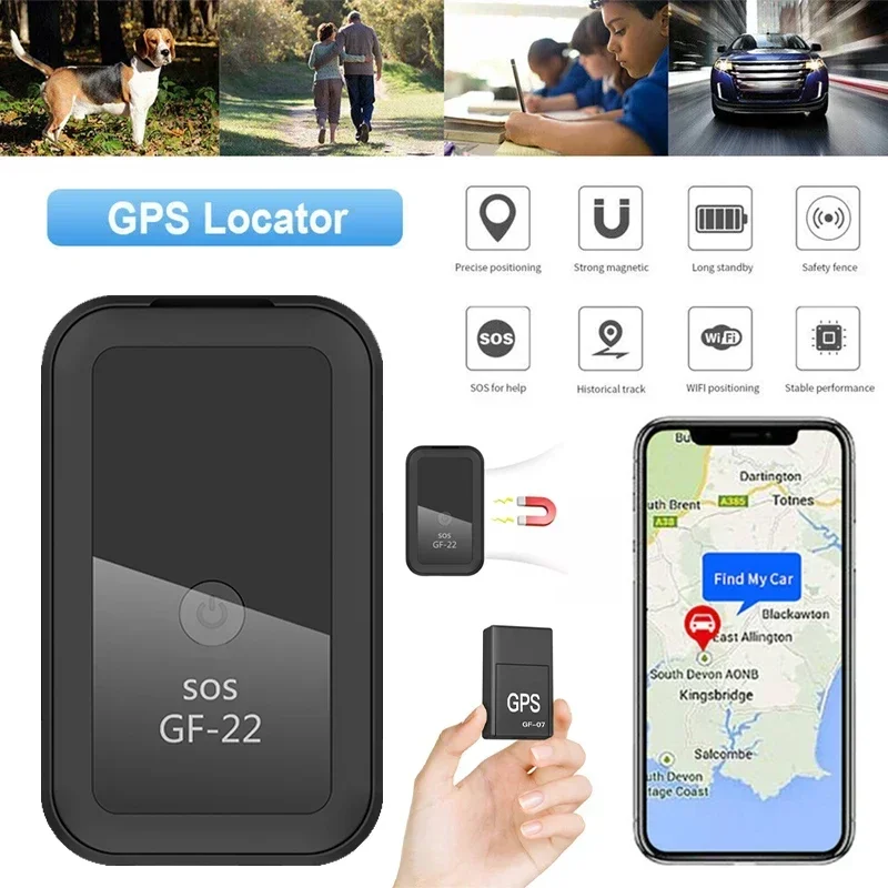 GF-22 Car Tracker Device Strong Magnetic Automatic Alarm Motorcycle Car Mini GPS Trackers Voice Control Anti-Lost Device Locator