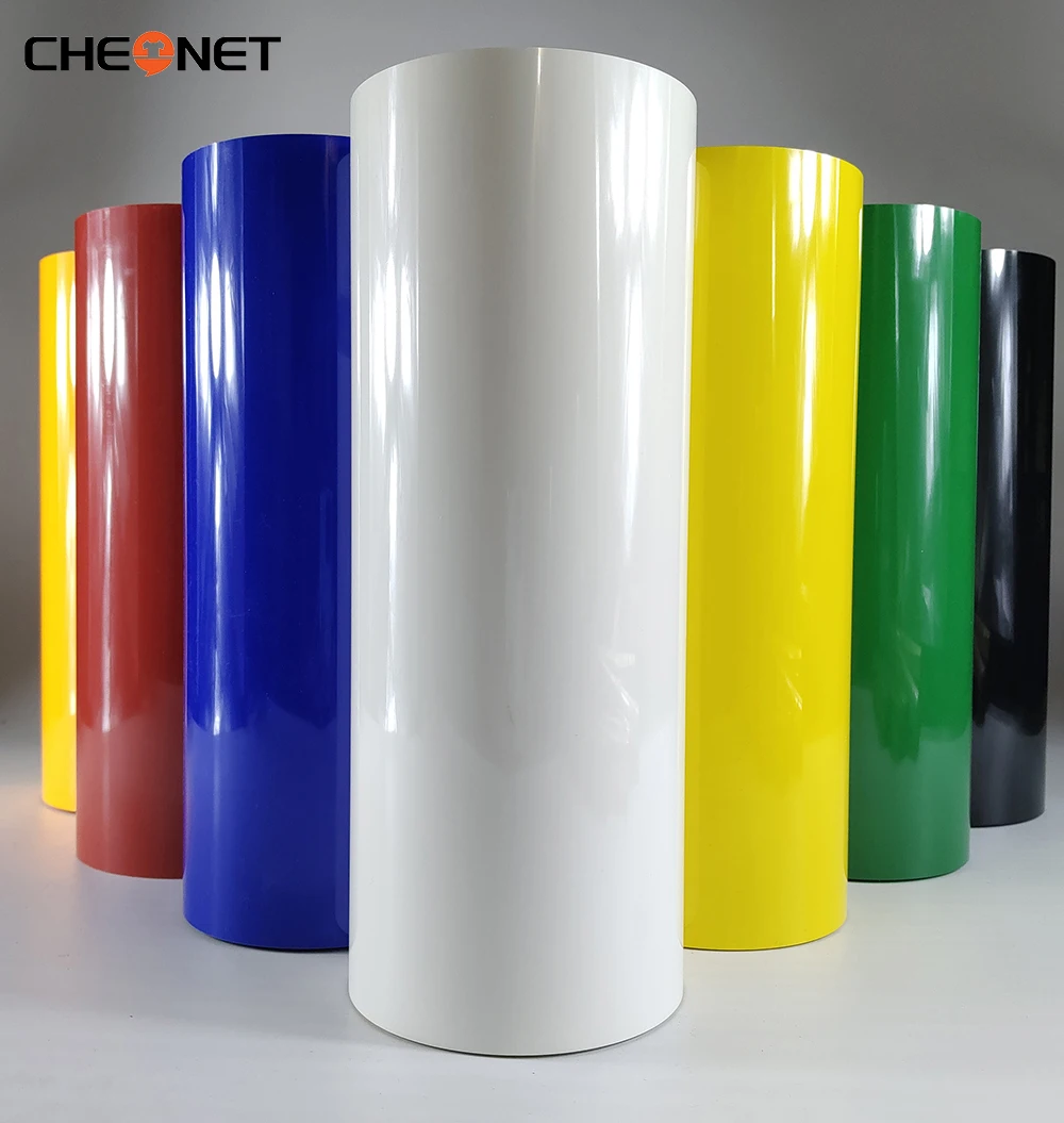 CHEONET HTV ---12"x40"/30.5cmx100cm ECO PU Heat Transfer Vinyl With Sticky Back T-shirt Iron On HTV Film Pattern Press DIY Craft