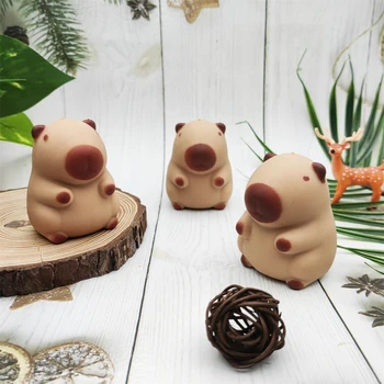 Capybara איטי צעצוע מתח מצחיק חיה לסחוט צעצוע צעצוע capybara capybara צורה לסחוט כדור יום הולדת לילדים