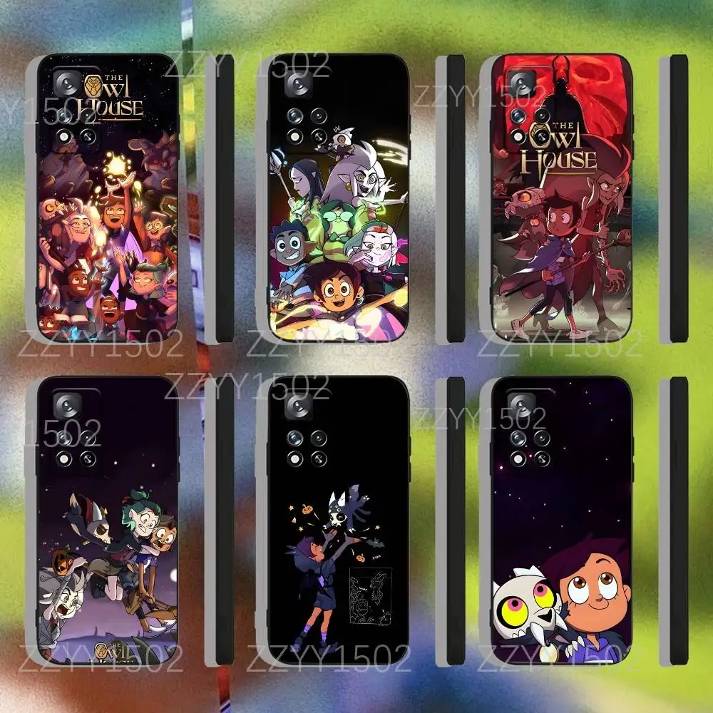 

O-OwlS Cartoon H-HouseS-S Phone Case For Samsung S25,S24,Ultra,S20,S30,Plus,S22,S23,Ultra,Plus,5G Black Silicone Soft