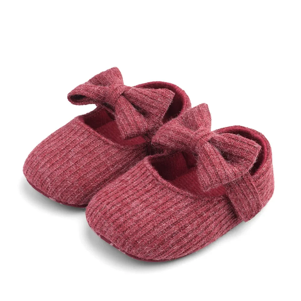 Baby Girl Soft Sole Shoes Infant Toddler Knitted Cute Shoes Little Girl First Walkers One Year Old Baby Girl Shoes