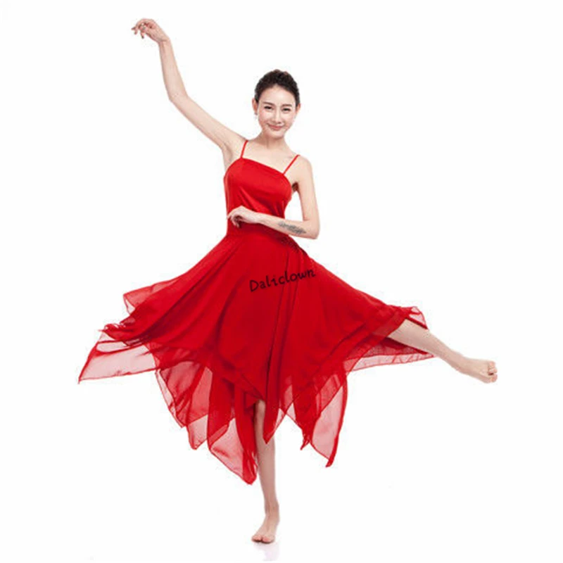 Adult Women Tulle Lyrical Ballet Dress Performance Dance Costume Romantic Professional Long Tutu Dress Gymnastics Leotard