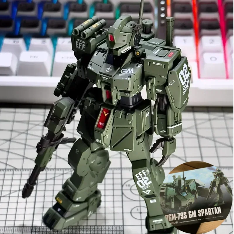 Figura de acción Gm Spartan Xfs Hg 1/144, Kit de modelos de montaje, Robot de colección de Rgm-79s, modelo de plástico fiugrina, muñeca de Hobby, regalos de juguete