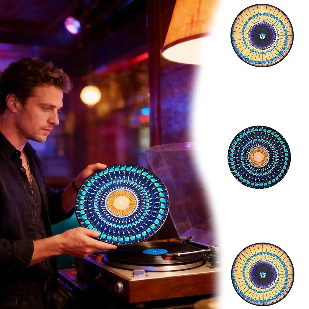 

Zoetrope Motion Effect Animated Zoetrope Slipmat Optical Illusion Design Art Display Optical Illusion Turntable Mat