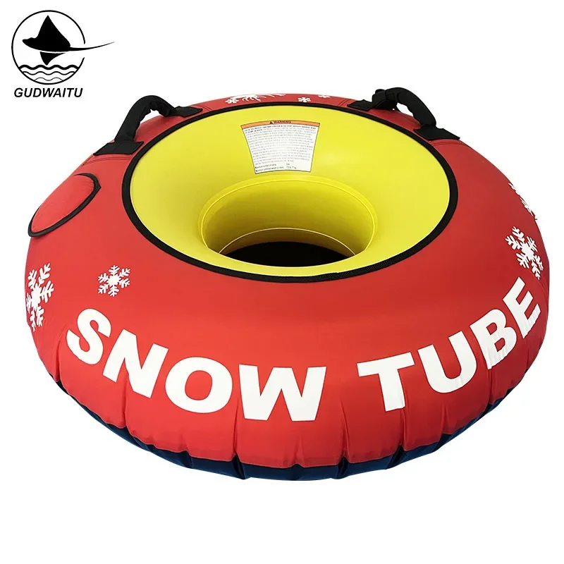48inch / 122cm Nylon Cover Inflatable Snow Tube Sled for Winter Play Equipment, Durable Bottom, 1 Rider