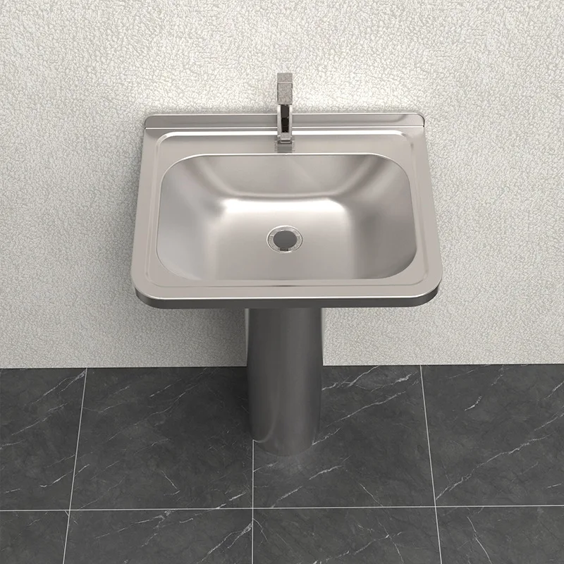 Supply prison sink, floor-to-ceiling circular arc anti-knock single slot, corrosion-resistant prison school 304 stainless steel 3