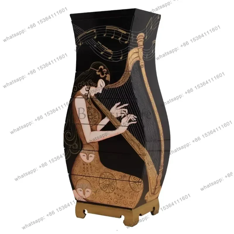 Factory Direct Modern Simple Bucket Cabinet Solid Wood Storage Multi Drawer Locker Painted Decorative Corner Cabinet For Bedroom
