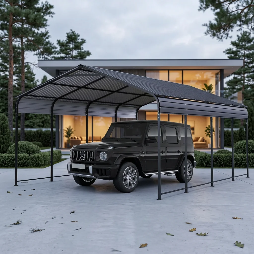 

SUSUA12x20 FT Heavy Duty Metal Carport With Galvanized Steel Roof With Enhanced Base Outdoor Car Port Shelter for Cars, Trucks