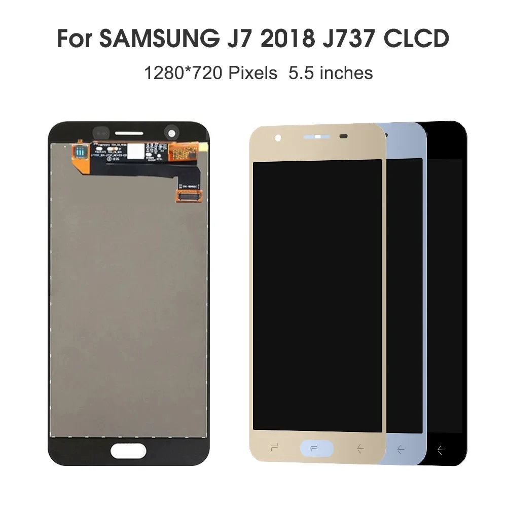 For Samsung J7 2018 J737 LCD J737A J737P J737V J737T LCD Display Touch Screen Digitizer Replacement Can Adjust Brightness