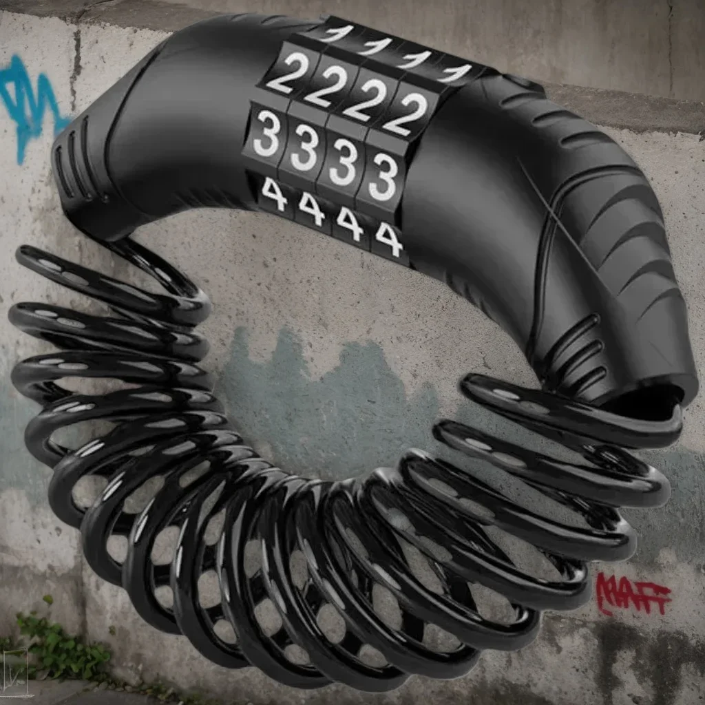 

Universal Motorcycle Helmet Lock - Portable Password Wire Anti-Theft for Electric Cars MTB Road Bikes (1PC)