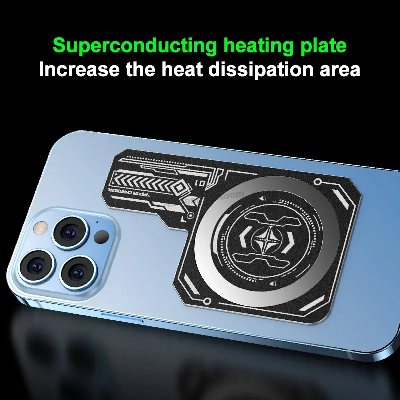 Mobile Phone Cooling Plate Heat Sink for PUBG Metal Uniform Radiator Pad Expend Cooling Area For Cooling Fan Game Cooler Sticker