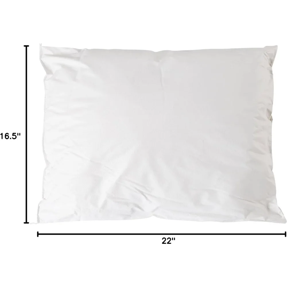 Wiederverwendbare Krankenhausbettkissen, 12er-Pack, mit Vinyl überzogen, schmutzabweisend und feuchtigkeitsbeständig, weiß, 20 Zoll lang, medizinisches Kissen