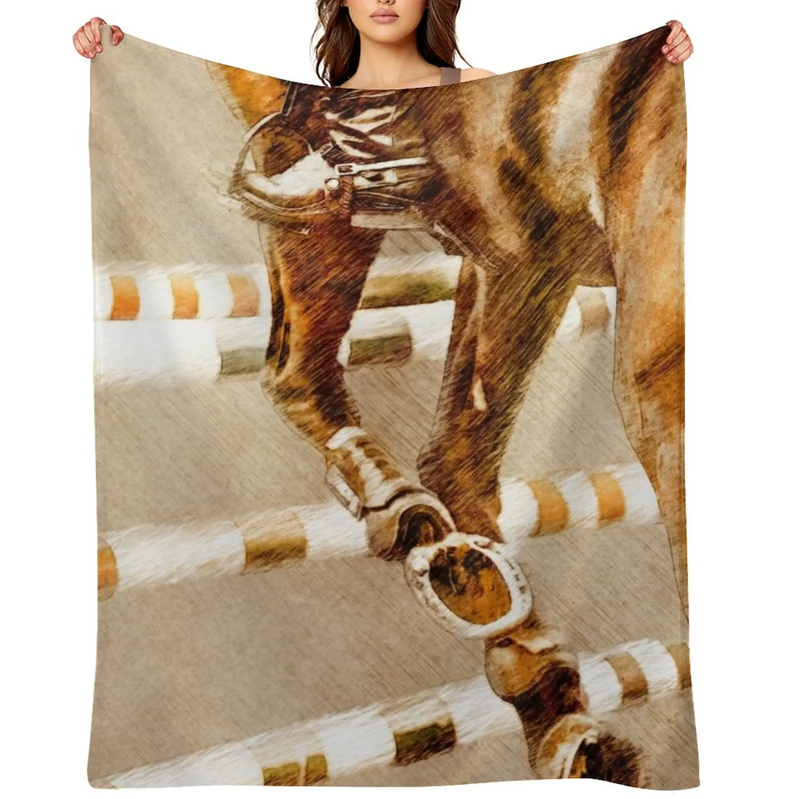 

Horse Rider #rider #horse #sport Throw Blanket Soft Beds Decorative Throw warm winter Flannels Blankets