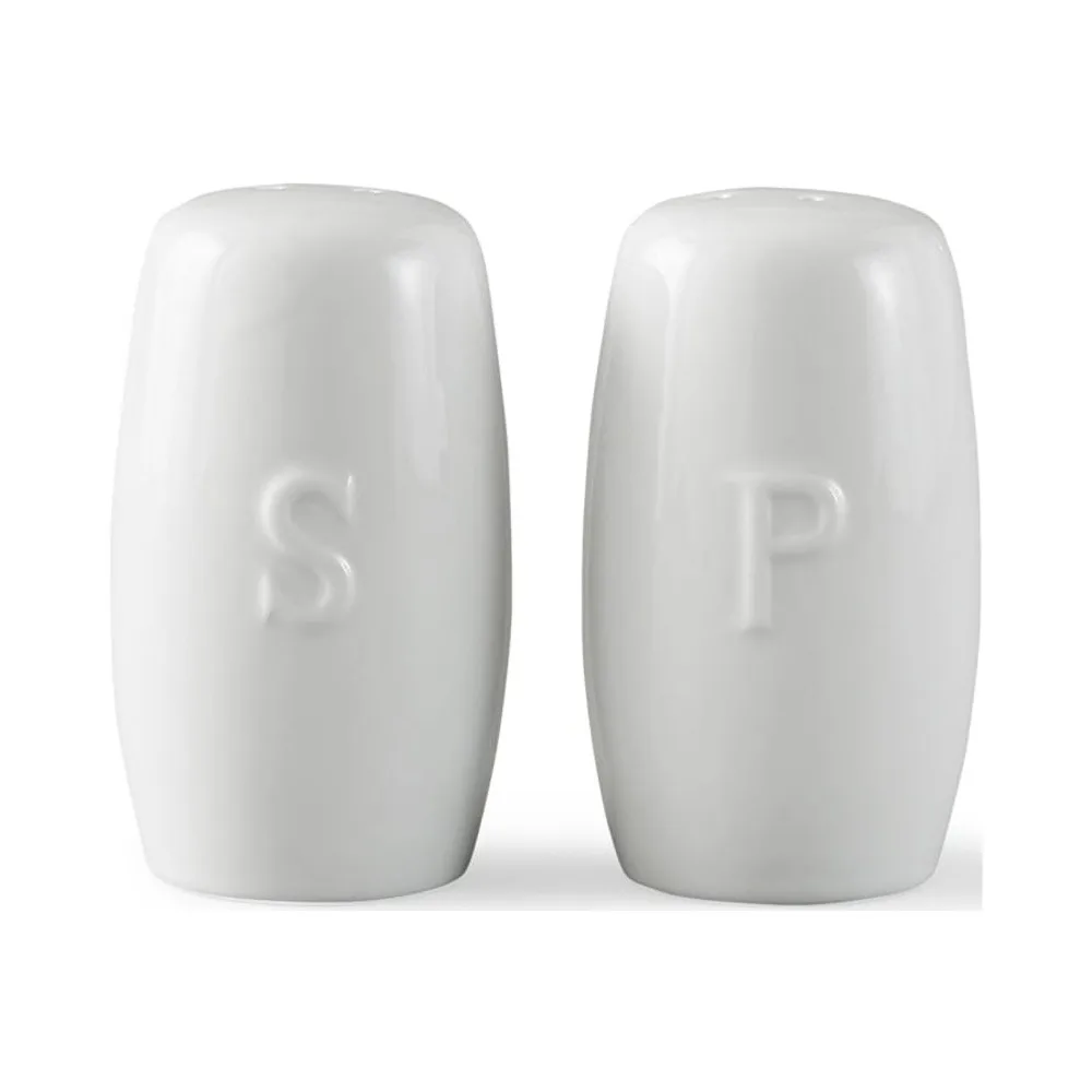 Juego de Salero y Pimentero de Porcelana con Patrón Floral en Relieve, Molinillos de Especias para Cocina y Mesa de Comedor
