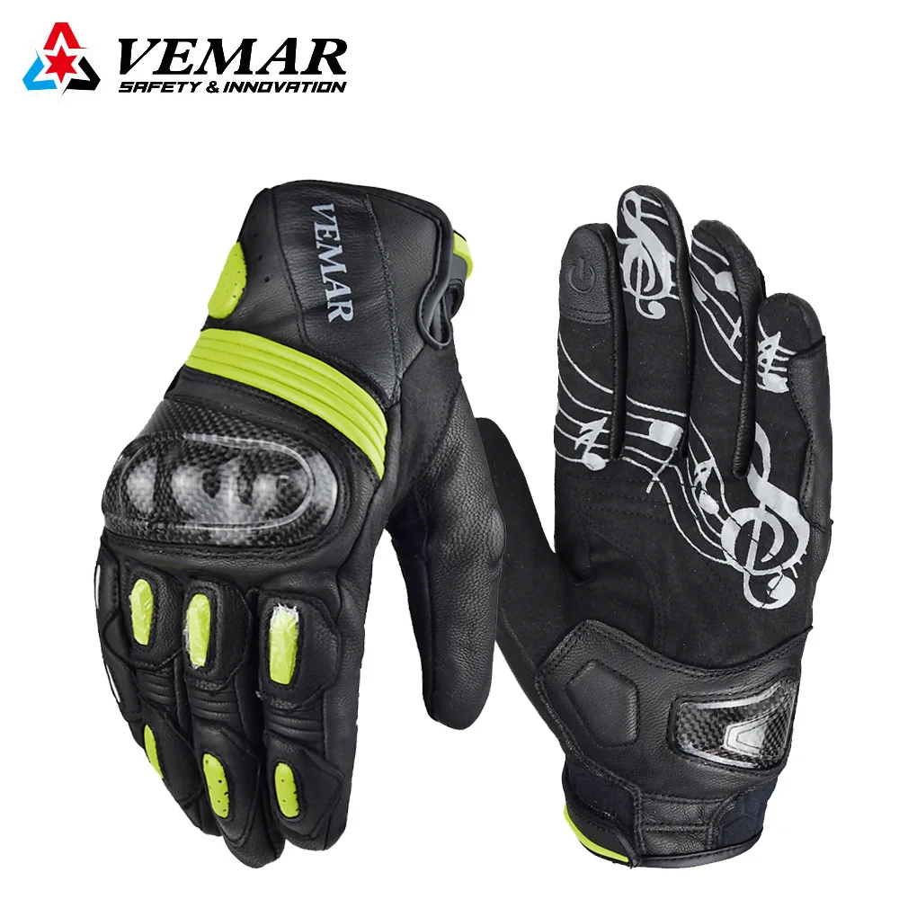 

Motorcycle Summer Leather Motocross Glove Men Women Retro Biker Cycling Motorcyclist Protected Goatskin MTB Cycling Glove