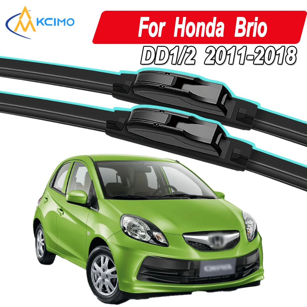 

Silicone Car Wiper Blades for Honda Brio DD1/2 2011-2018- All Weather Silent Wiper Blades, Quick Release Clip