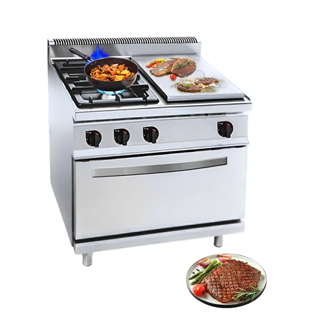 Forno combinato per forno elettrico in acciaio inossidabile per ristorante, friggitrice con armadietto