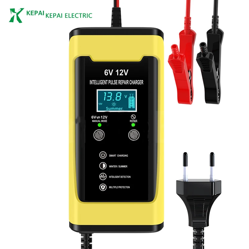 Economical 6V3A 12V6A Pulse Repair Car Motorcycle Battery Charger Electric Vehicle Smart Charger