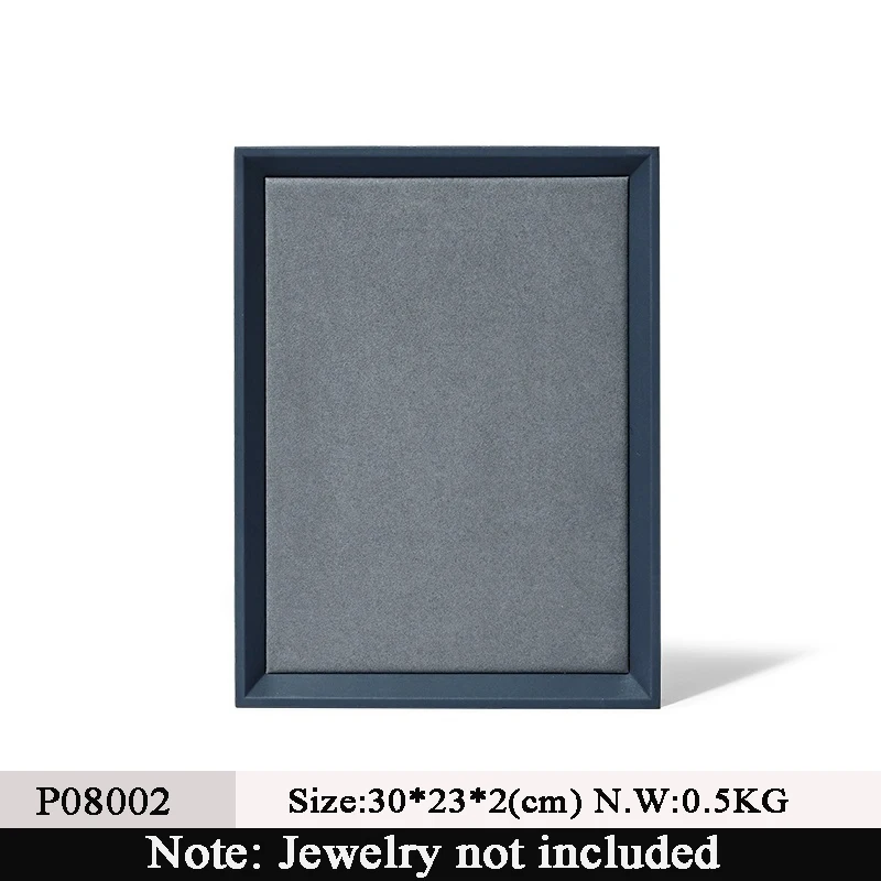 Premium PU Leather Flat Jewelry Tray, Elegant Organizer