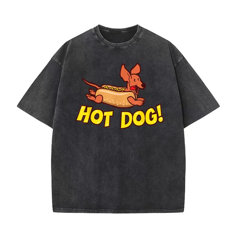 

Dachshund "Hot Dog!" Wiener Dog Shirt for Men Women & Man T-shirt Mens Tee Shirts Short Sleeve Male Clothes Fashion