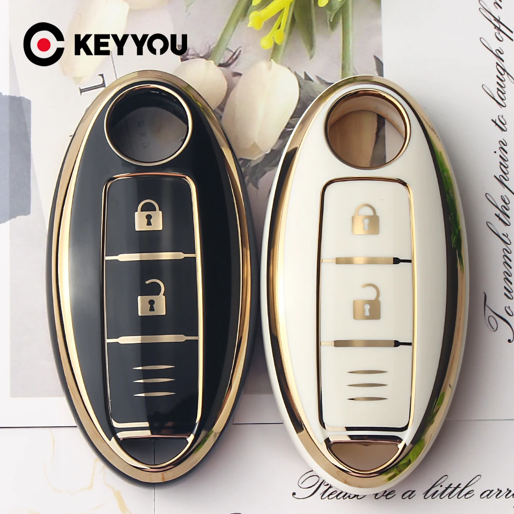 

KEYYOU TPU Car Remote Key Case Cover For Nissan Rogue XTrail T32 T31 Qashqai J11 J10 Kicks Tiida Murano Juke Versa Note Infiniti
