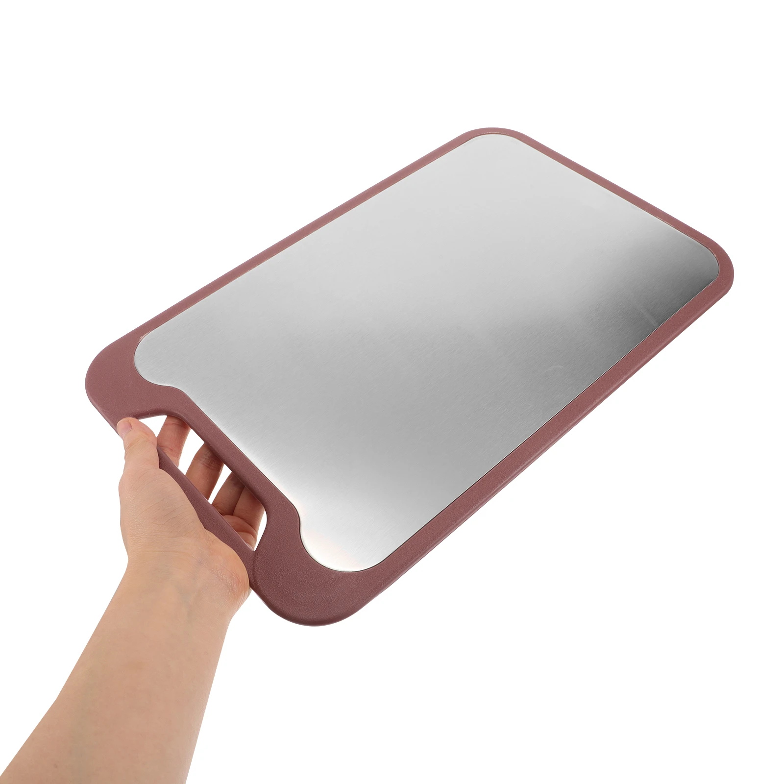 

Stainless Steel Cutting Board Dual-Sided Meat Vegetable Chopping Block Non-Slip Surface Dishwasher Safe Dough Rolling Kitchen