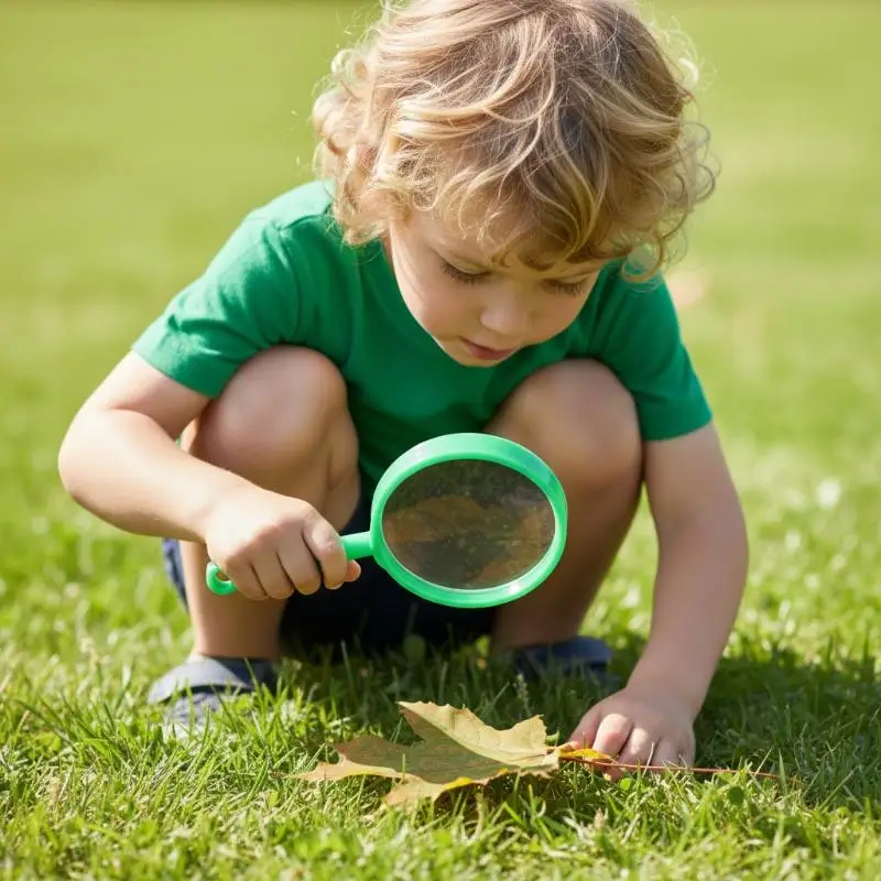 10Pcs Children's Magnifying Glass Portable Handheld Mini Magnifying Glass Children Observation Tools School Outdoor Supplies