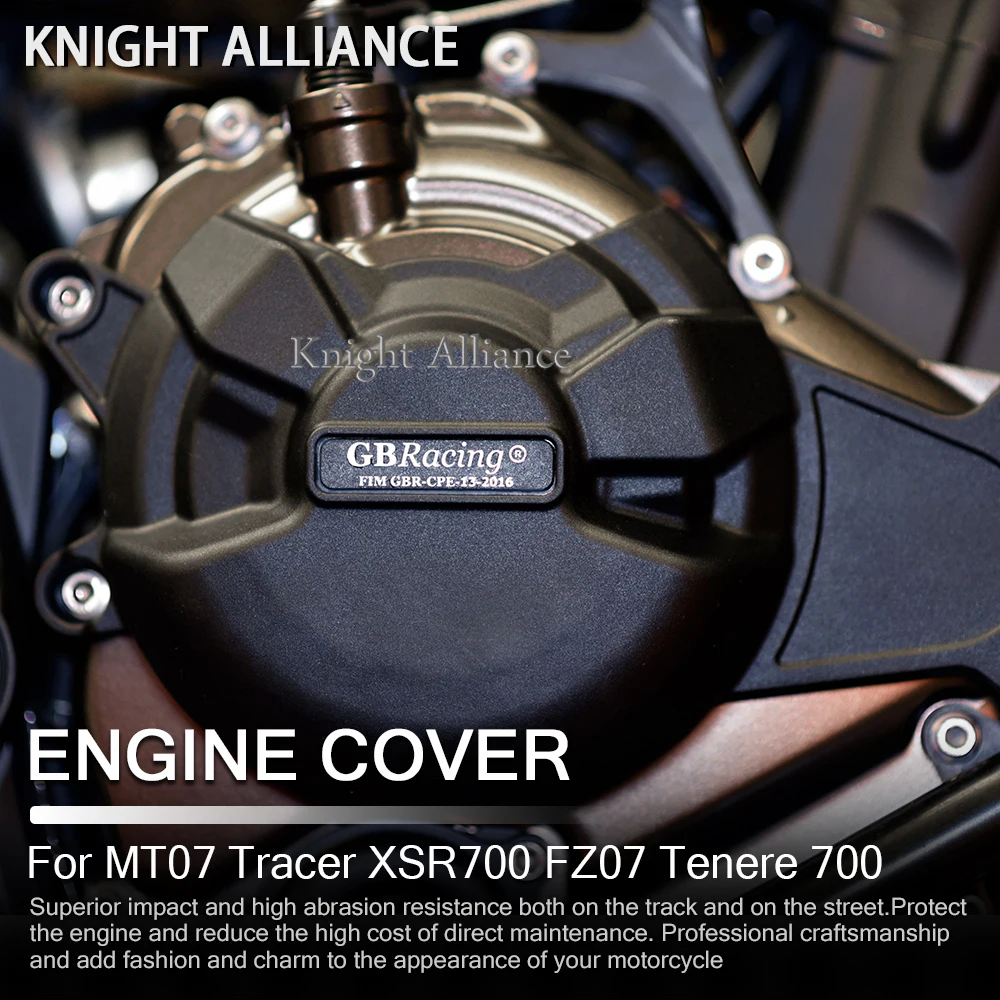 

Motorcycle Secondary Engine Cover Set Case for GB Raing for Yamaha FZ07 XSR700 MT07 Adventure Tenere 700 2014-2021