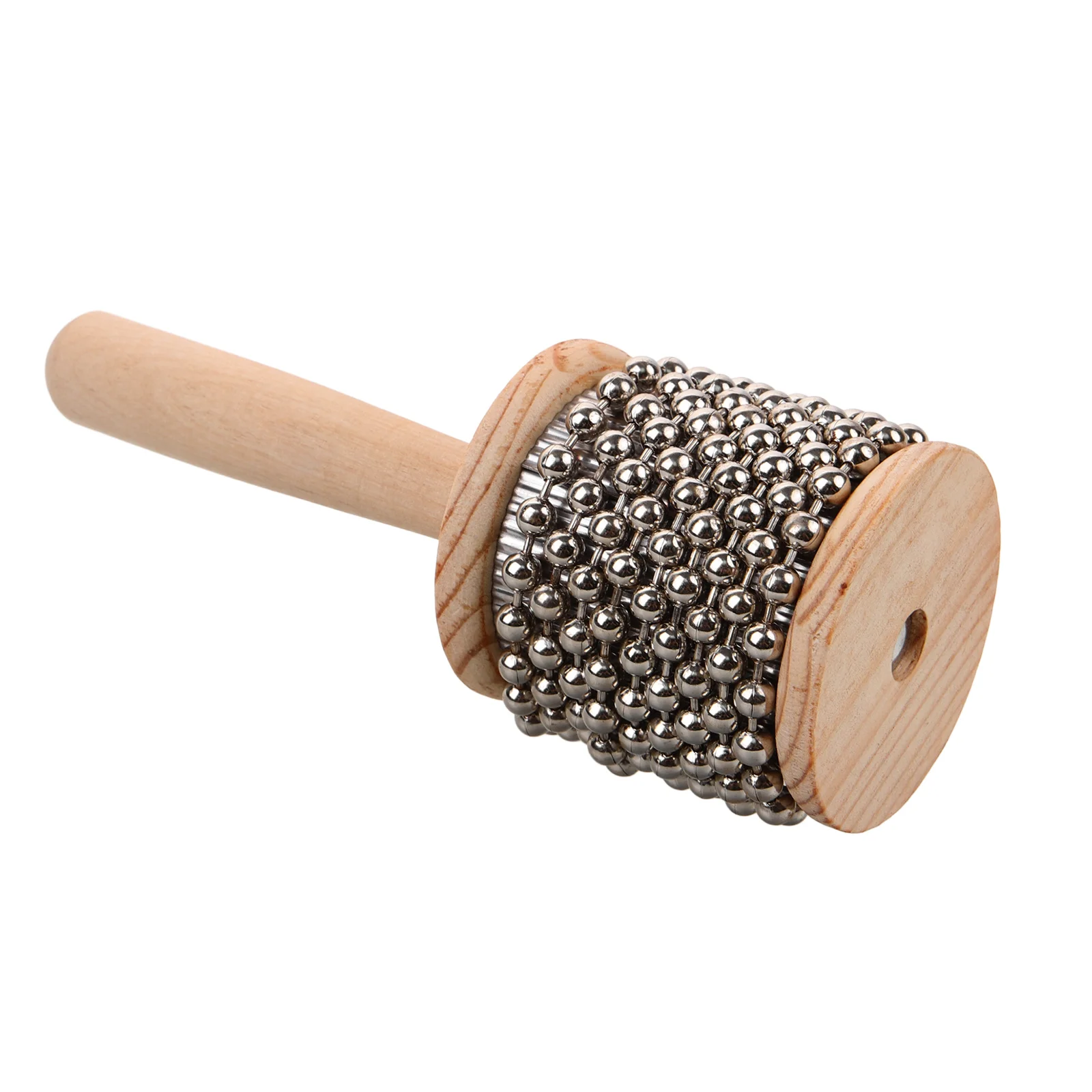 

Percussion Instruments 6cm Wood Color Portable Durable Kids Musical Toy Fine Skills Fun Gift Toddler Plaything Metal Cabasa