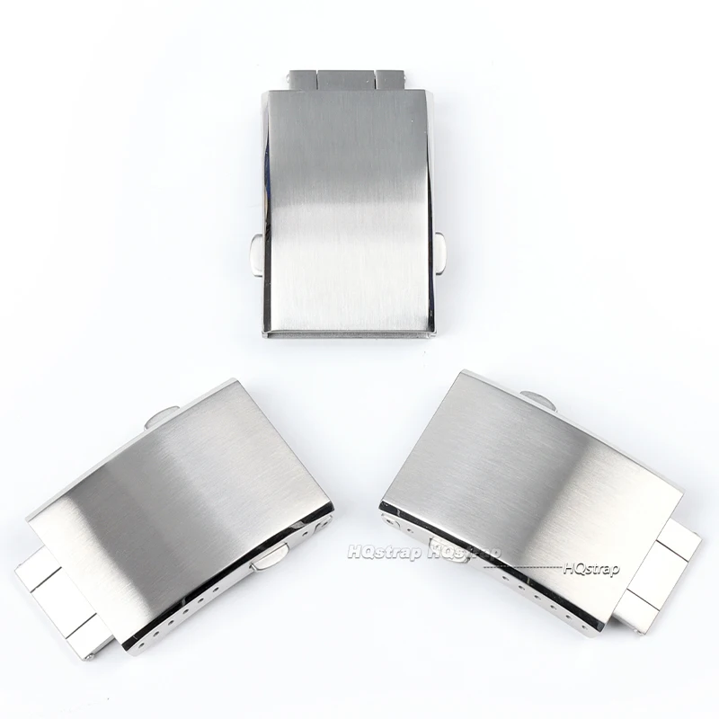 Solid Stainless Steel Watchband Clasp for Seiko Extended Double Push Butterfly Buckle 18mmm 20mm 22mm Folding Clasp Accessories