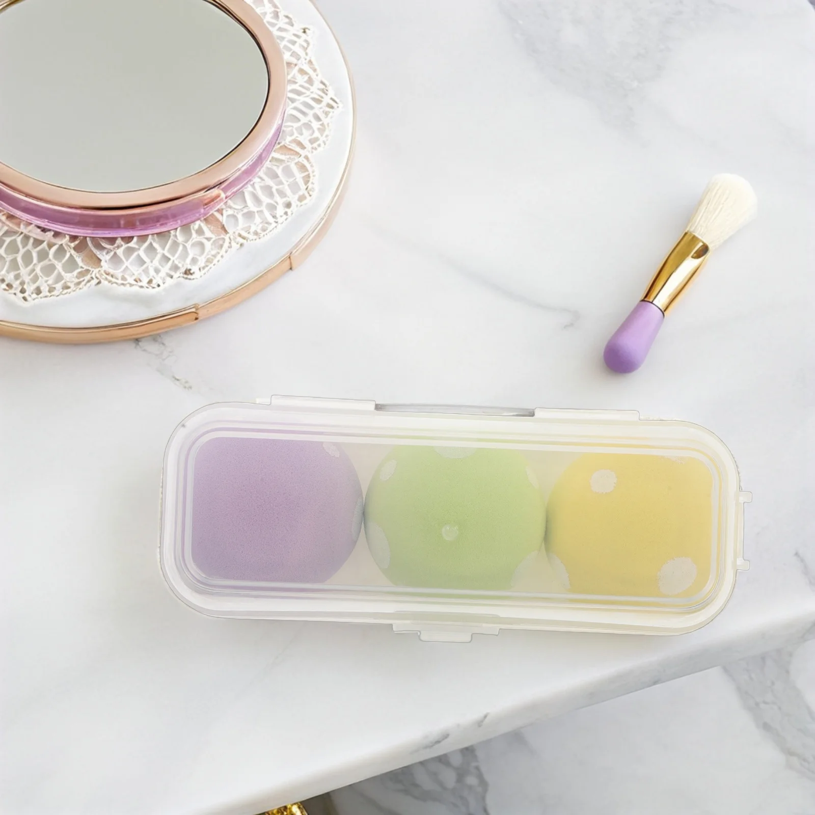 Esponja de maquillaje de setas, aplicador de polvo para base seca y húmeda de doble uso, esponjas faciales gruesas, 3 uds.