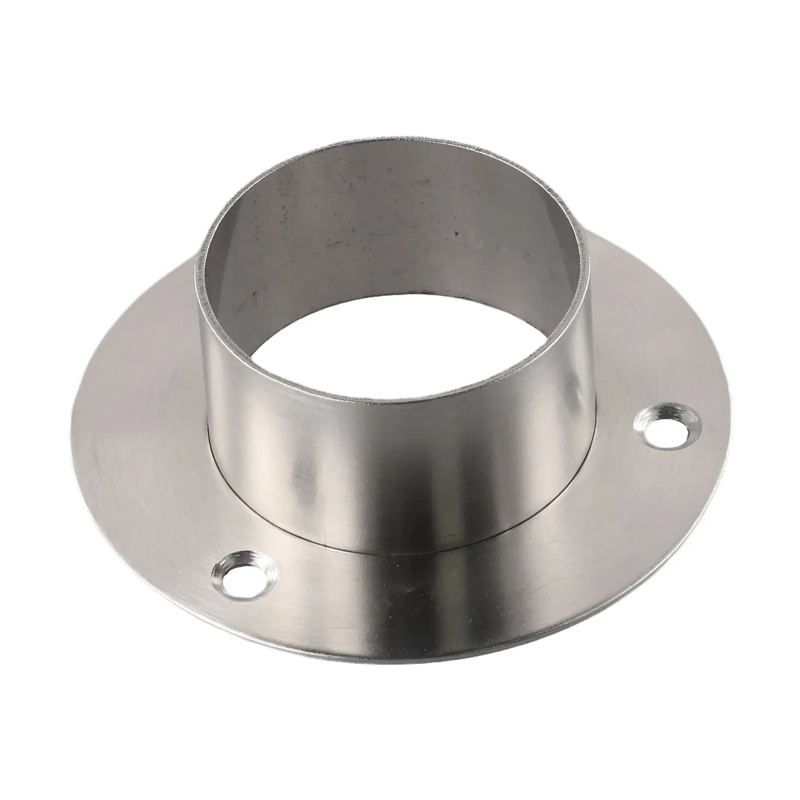 Wall Rail Round Connection Flange Bracket Seat 38/51mm Stainless Steel Flange Seat Wardrobe Hanger Rails Fixing Hardware