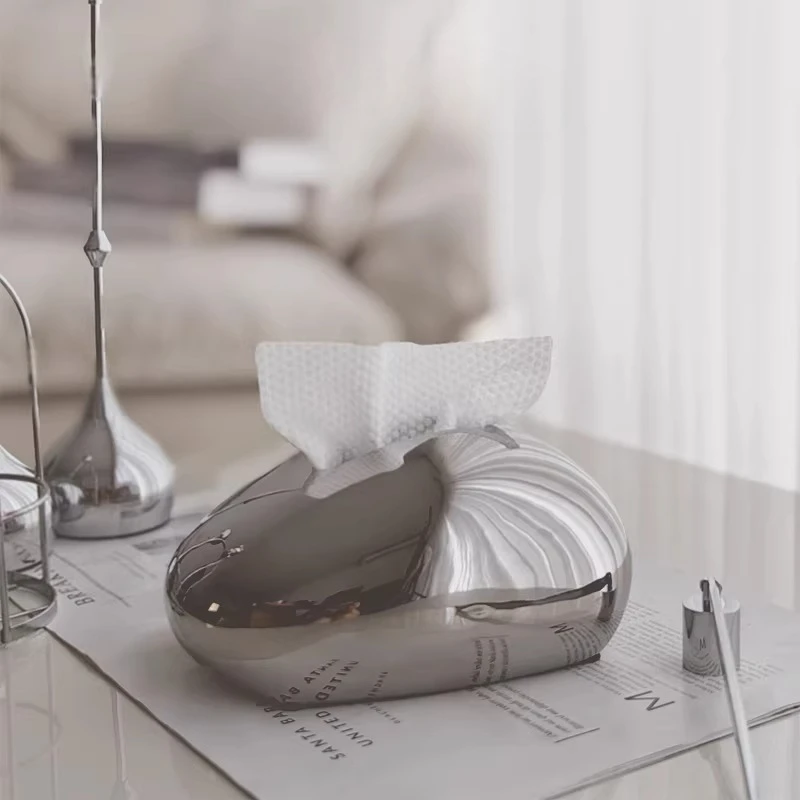 

Роскошная креативная керамическая коробка для салфеток, элегантный декор журнального столика для гостиной, современный держатель для салфеток, художественный декоративный органайзер