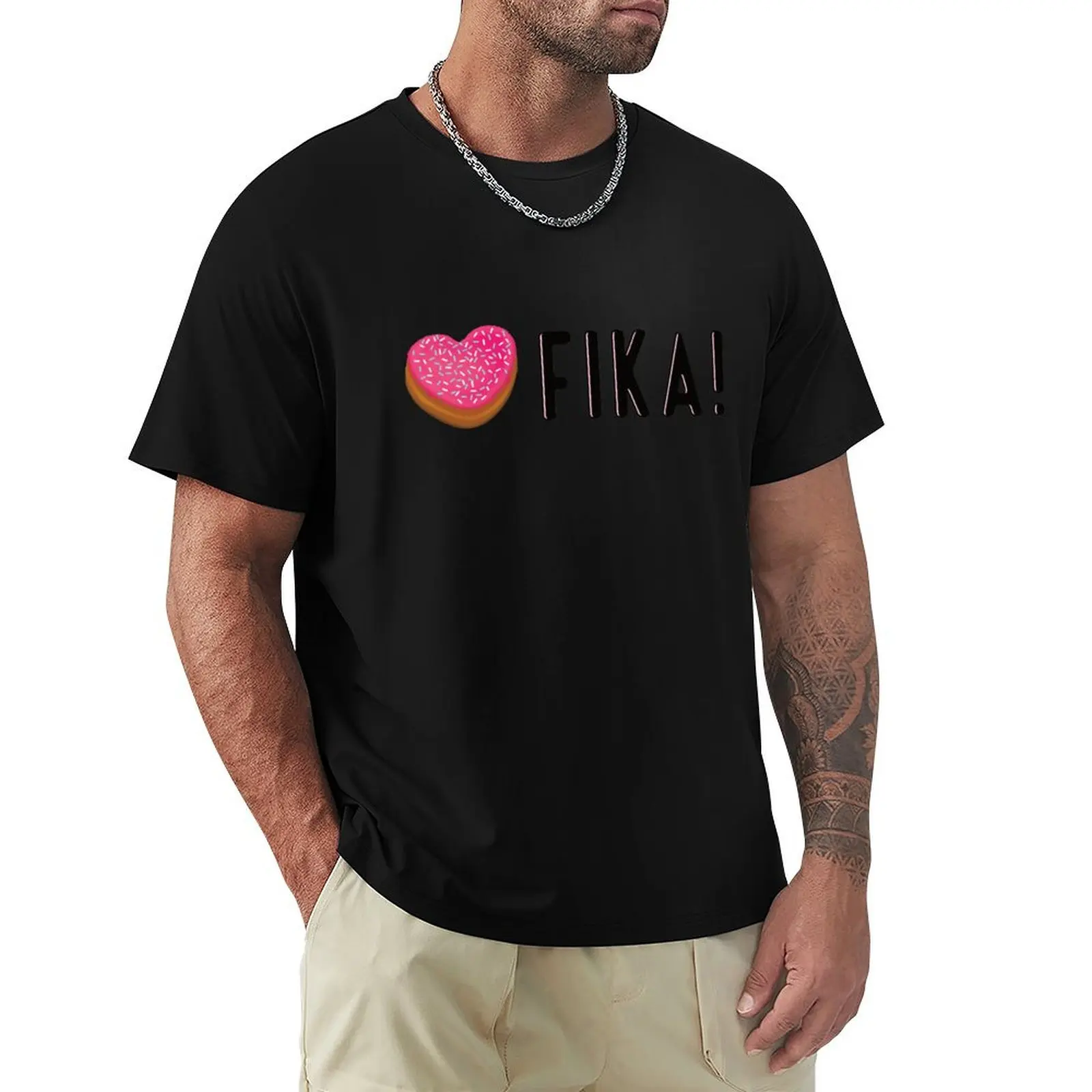 Camiseta Love fika - ?lskar fika, camiseta informal para trabajo y ocio