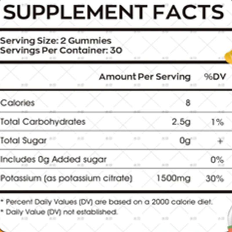 Potassium Citrate 1500mg Soft Candy - Supports Leg Spasms and Muscle Health, Vegetarian, Non GMO