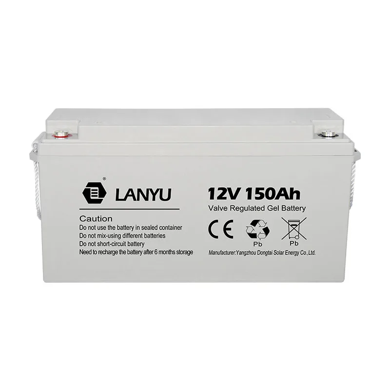 

China factory solar gel deep cycle battery for storage 150ah valve regulated sealed gel battery