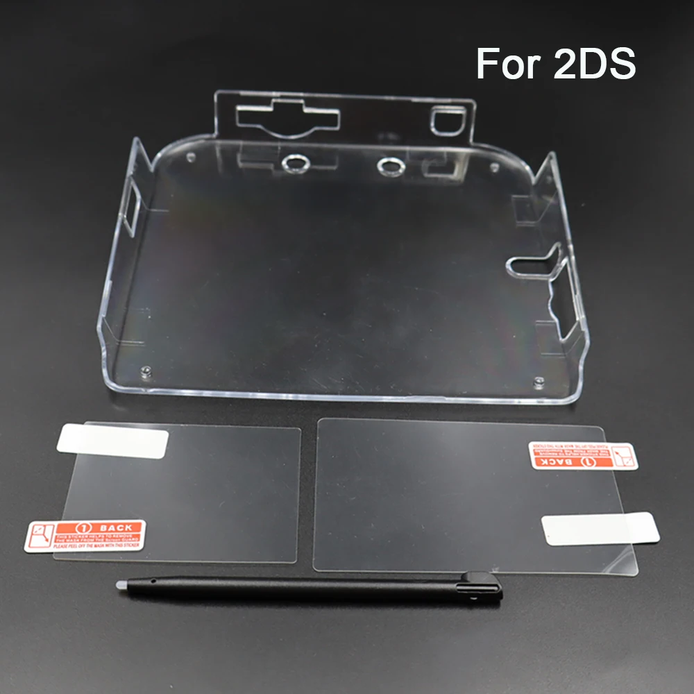 1セットクリアクリスタル保護ケース防塵フィルムスタイラスペンNDSL NDSi XL 2DS 3DS XL New 2DS 3DS XL LLゲーム機シェル用