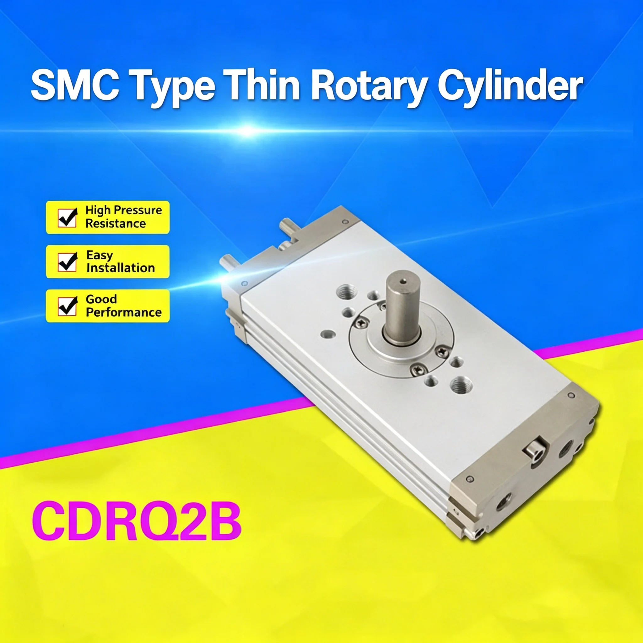 CDRQ2BS Thin Rotary Oscillating Cylinder Rotates 90 Degrees and 180 Degrees CDRQ2BS10-90  CDRQ2BS10-180
