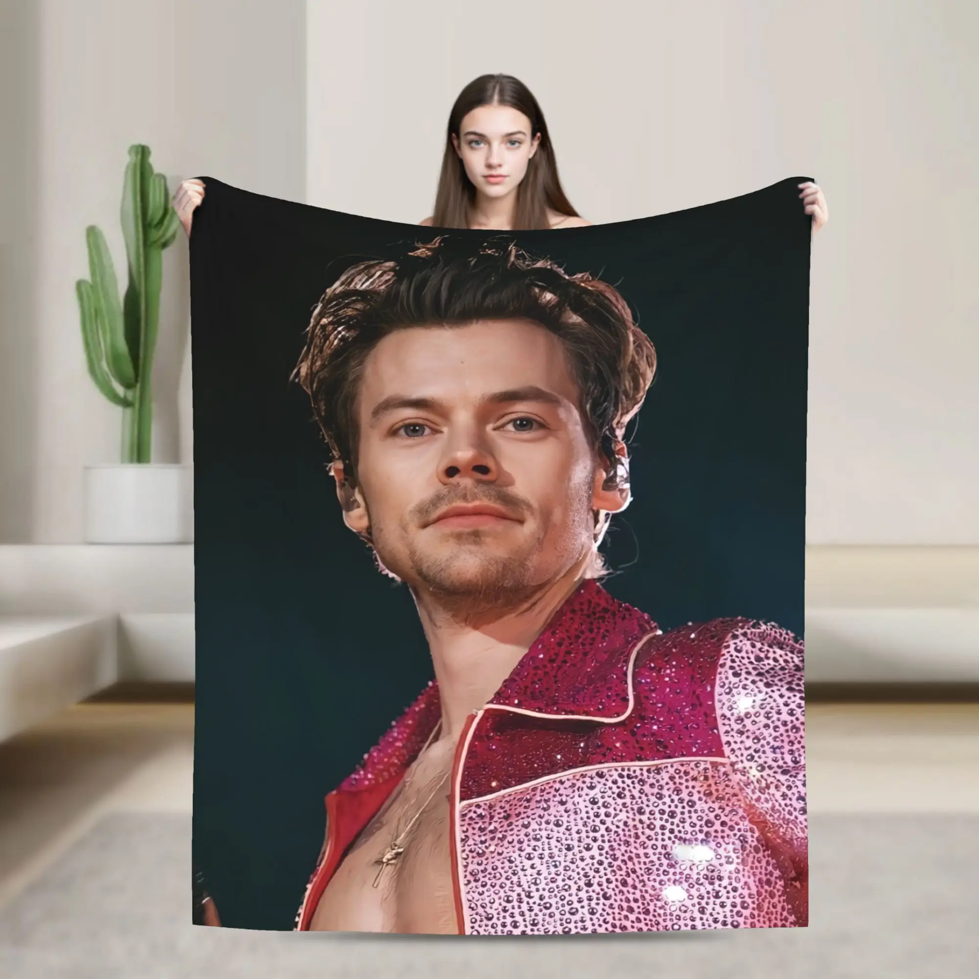 Harrys Styles Tour Kiss All The Time Disco Blankets Flannel Summer Air Conditioning Throw Blanket for Home Couch Bedspread