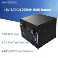 DAXTROMN 48V 100AH 200AH CABINET TYPE BATTERY BUILT-IN BMS SYSTEM 485/232 COMMUNICATION OUTPUT BATTERY