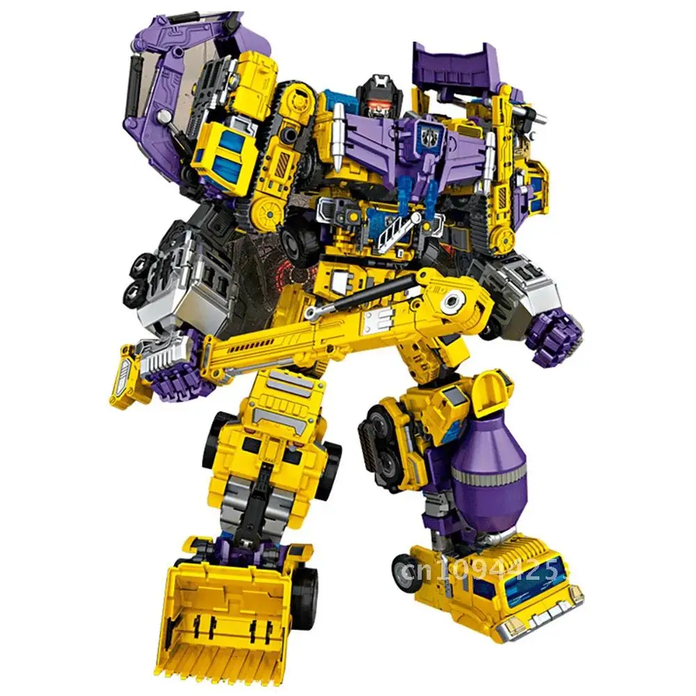 NBK 3349 Devastator G1 Transformation Combiner Action Figure Movie Model Deformation Car Robot Scrapper Scavenger For Kids Toys