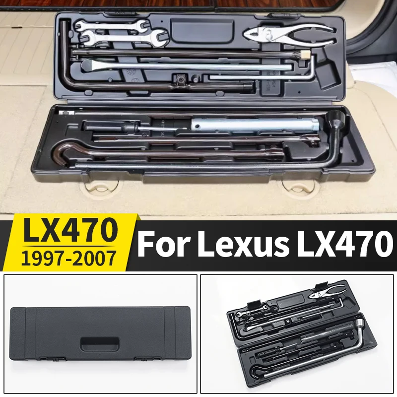 

For 1997-2007 Lexus 470 LX470 Tailgate Trunk Emergency Toolbox Interior Upgraded Accessories Modification 2003 2004 2005 2006