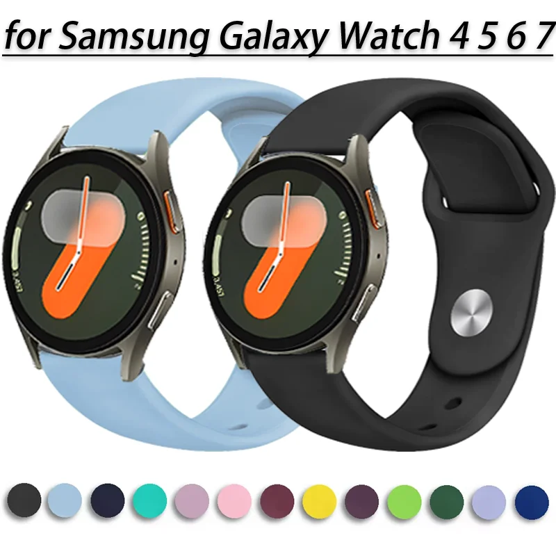 Cinturino in silicone da 20 mm per Samsung Galaxy Watch 4 5 6 7 40mm44mm Bracciale Correa Band Samsung Watch 6 4 Classic 43mm 47mm 46mm Cintura