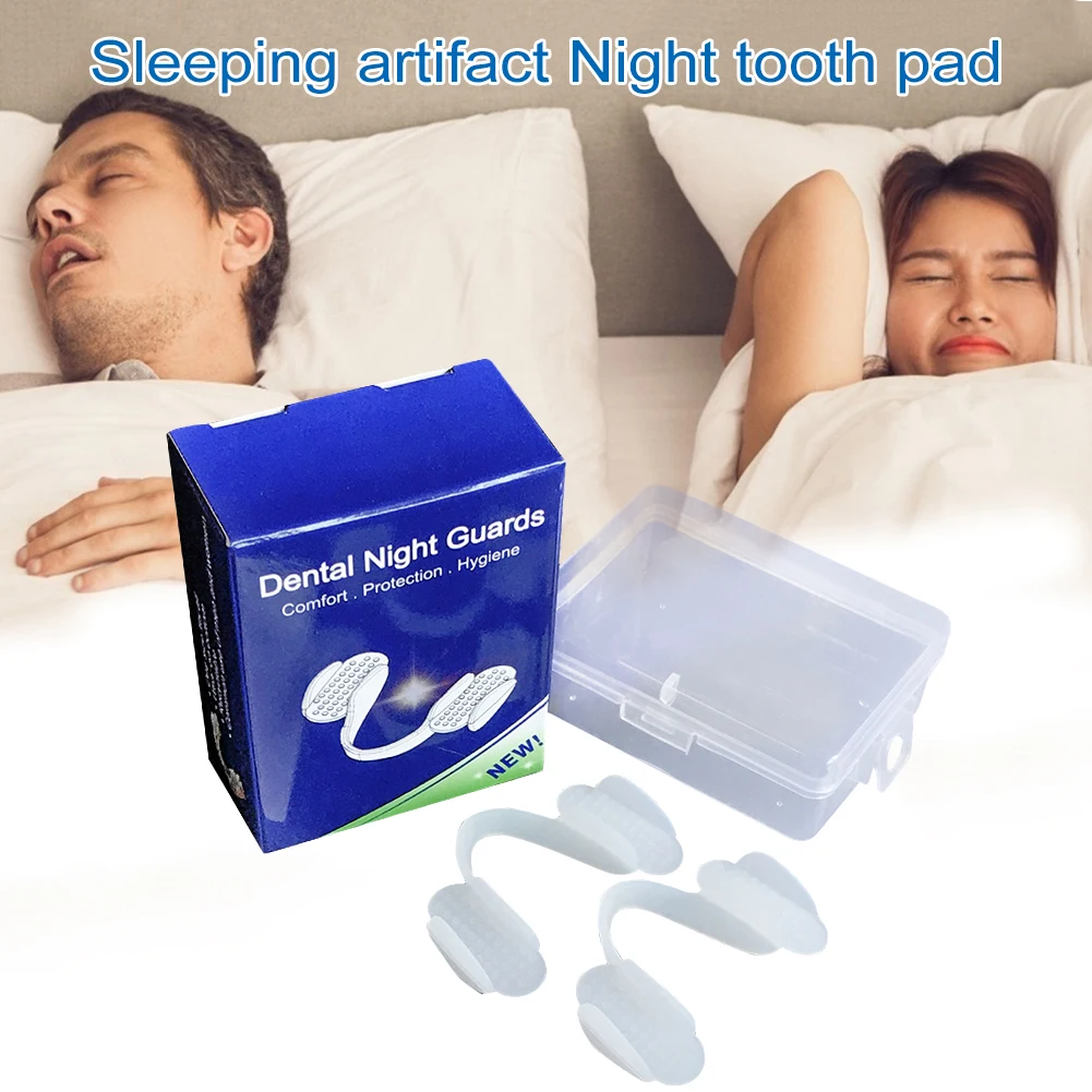 2Pcs Silicone Teeth Mat Universal Teeth Splint Protector Anti-wear Silicone Tooth Pad for Grinding Clenching Teeth at Night