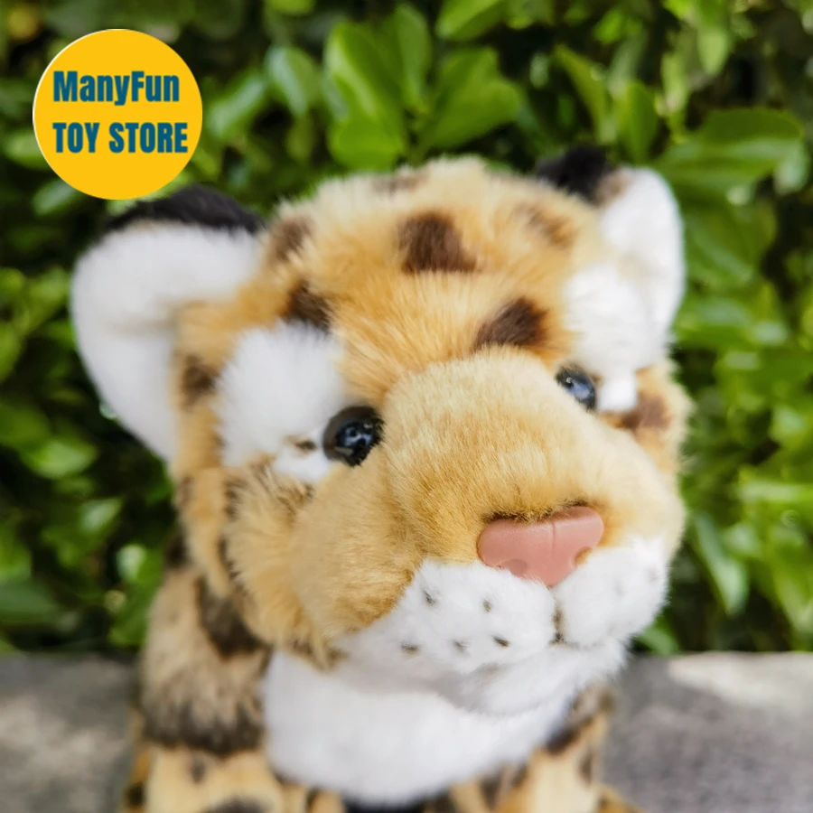 Realistico leopardo Clouded Peluche Jaguar Plushie Big Cat Peluche realistici animali di Peluche simulazione bambola Kawai giocattolo regali per bambini