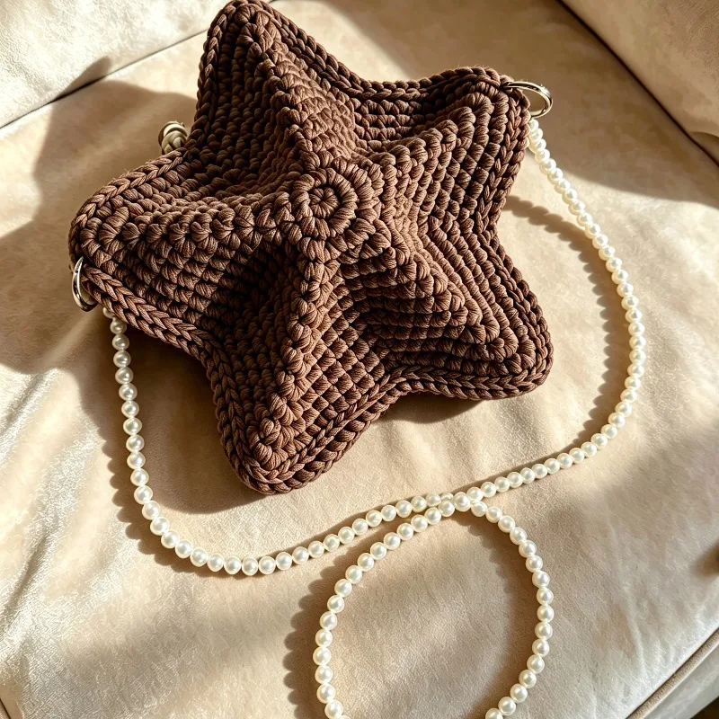 Women'S Handbag Hand Crochet Bag Bohemian Style Bag Vacation Bag Beach Bag Portable Bag Hawaiian Vacation Bag