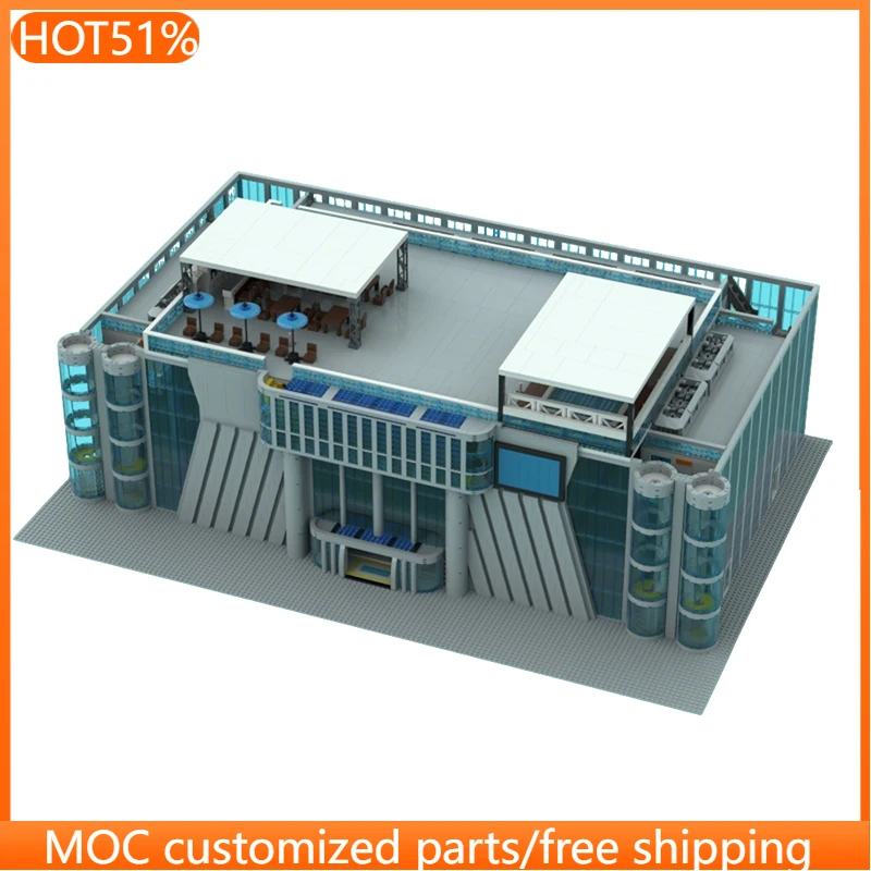 17446 PCS Construction Mall MOC Customize Modular Building Block Simple Popular Creative Design Kids DIY Boys Holiday Toy Gifts