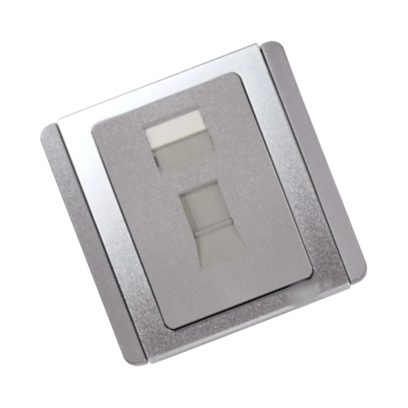 E2031SRJKI Single Port Square Module Panel Frame Label Dust Cover C-Bus Wall Plate Accessory White
