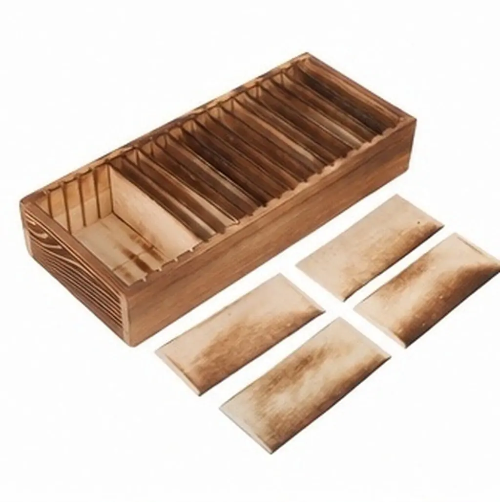 Wood Business Card Holder Organizer Desktop Removable Dividers -compartment Storage Office Home