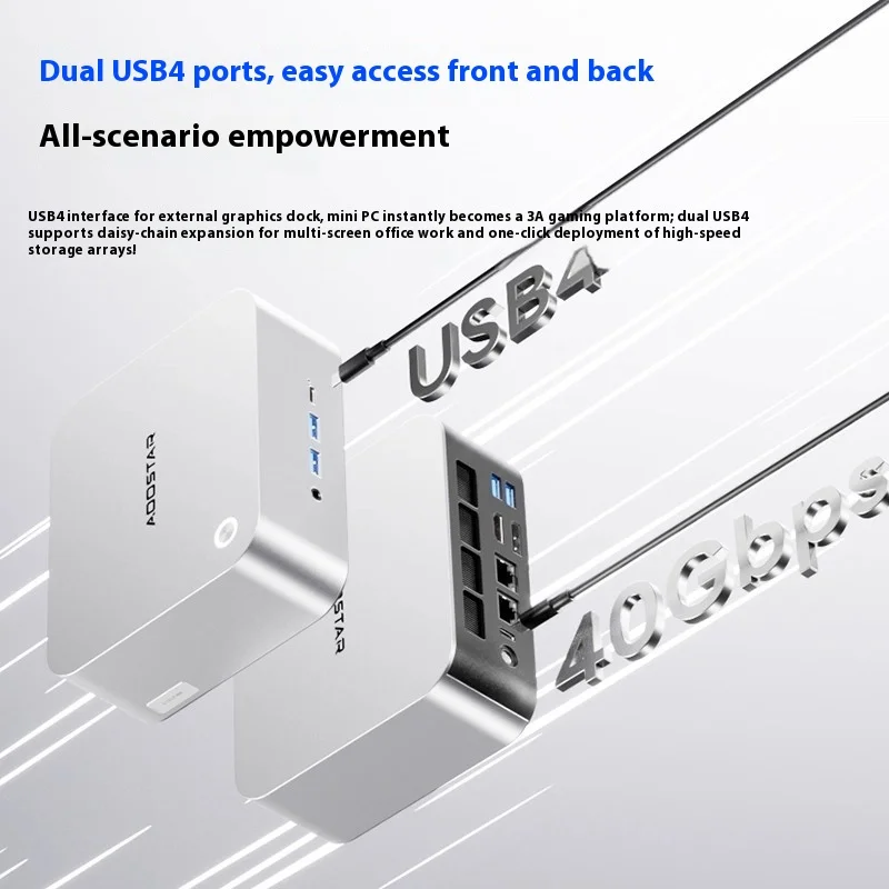 마코 AMD 라이젠 7 Pro8845hs 미니 호스트 고성능 미니 PC AI 게이밍 오피스 디자인 데스크탑 오큘링크 외장 그래픽 호스트